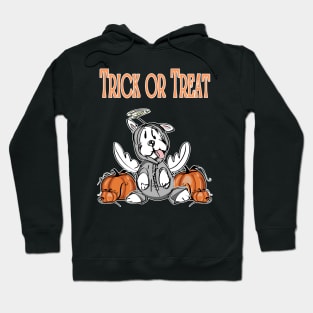 Trick Or Treat Halloween Angel Dog Hoodie